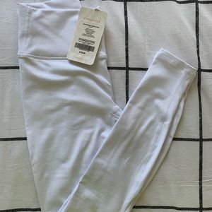 White Fabletics leggings
